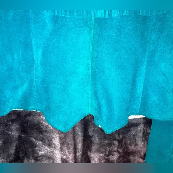 Vintage Turquoise Pioneer Wear Fringe Jacket - Picture 13 of 15